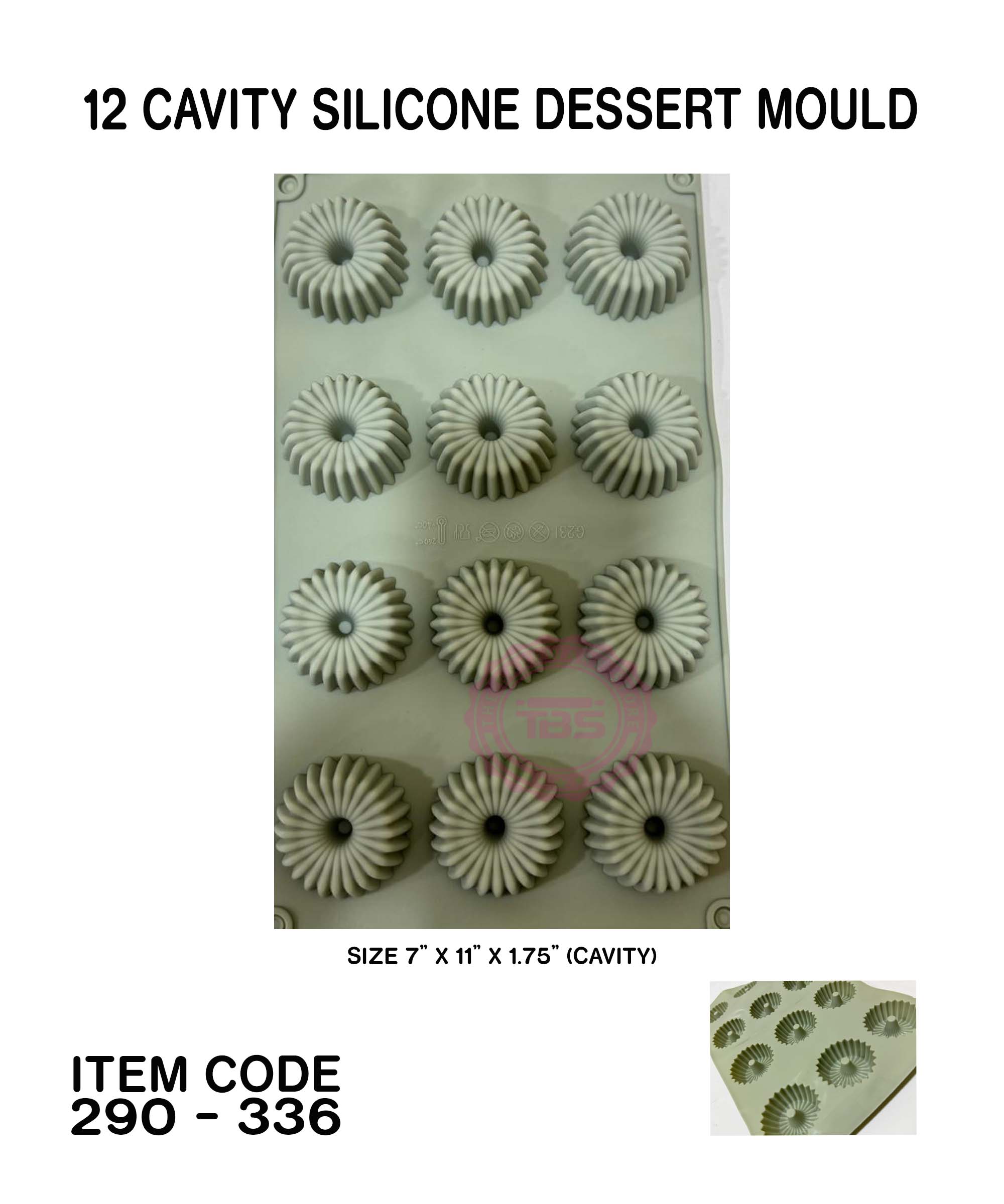 12 Cavity Dessert Mould